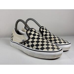 Women's Size 7.5 Vans Slip-on Checkerboard Shoes Canvas